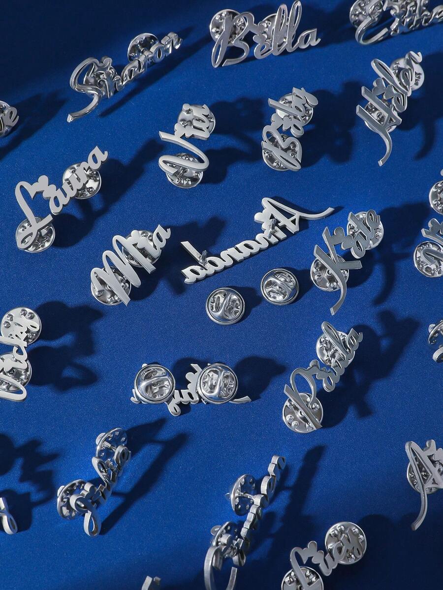 Women's Minimalist And Fashionable English Name Customized Brooch