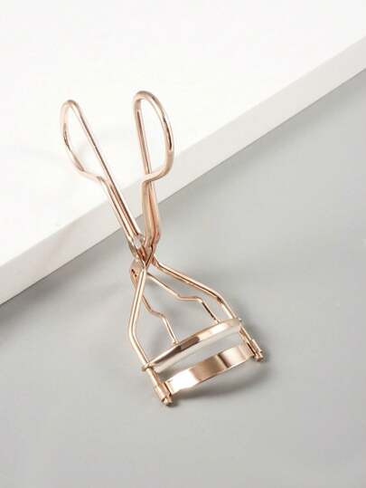 1 pezzo Arricciaciglia portatile in oro rosa, strumento per ciglie finte, arricciatura duratura senza danneggiare le ciglie e senza pizzicare le palpebre, ampio angolo di arricciatura, accessori per il trucco, economico, decorazione per la stanza, toeletta, viaggio, camera da letto, accessori per il trucco, arricciaciglia