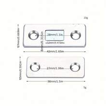 Stainless Steel Invisible Cabinet Door Magnetic Catch, Wardrobe Sliding Door Magnet, Ultra-Thin Cabinet Absorber Strong Magneti