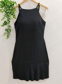 Women's Floral Dress - 黑色 - 查看 1