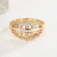 1pc Minimalistische modieuze gepersonaliseerde zirkonia ring voor vrouwen, geschikt voor dagelijks gebruik vinger ring