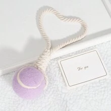 Juguete de mascota, bola de tenis anudada, juguete para masticar, cuerda de tira y afloja, juguetes interactivos para mascar para perros y cachorros - Multicolor - Ver 13