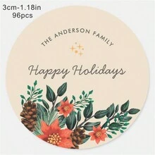 96 件万圣节恐怖木乃伊不给糖就捣蛋经典圆形贴纸着迷万圣节经典圆形贴纸可爱水彩生日万圣节经典圆形贴纸，圣诞节 - 彩色 - 查看 35