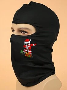 1pc Santa Claus Polyester Windproof Balaclava Ski Mask, Unisex Christmas - Cute Santa Claus - View 2