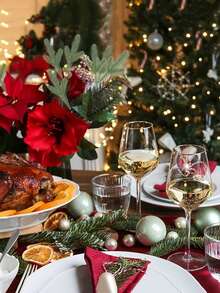 1/10/15pcs  Christmas Simulation Pine Needle Branches Christmas Tree Pine Branches Christmas Hotel Layout Home Decoration Simulation Plant Pine BranchesHome Room Office Decor, Flower Arrangements Artificial Centerpiece, Outdoor Garden Yard Decor, Wedding Birthday Bridal Shower Decor - Green - View 9