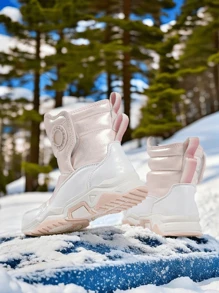 Girls Comfortable Snow Boots, Anti-Slip & Waterproof, Suitable For Snow & Winter - Pink - View 4