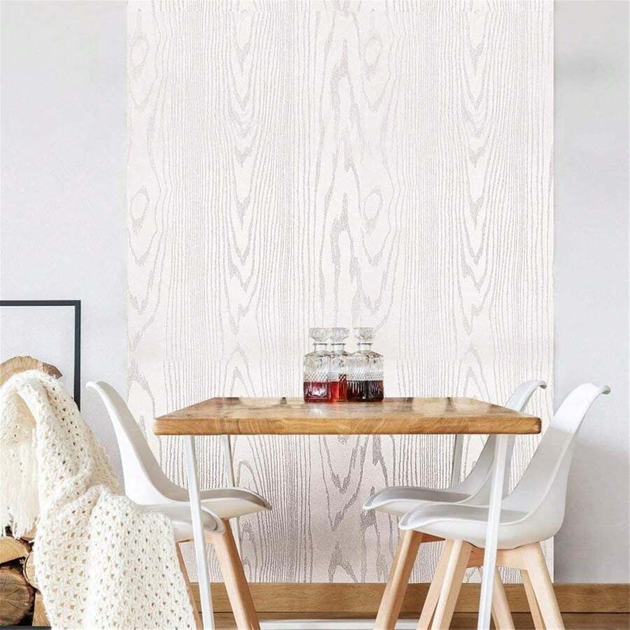Yancorp Matte White Wood Contact Paper Peel And Stick Wallpaper