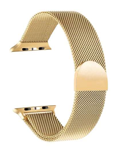 1pc Unisex Classic Metal Mesh Sports Watch Band, Compatible With 45mm Ultra 3/2/1, 49mm, 38mm, 40mm, 41mm, 42mm, 44mm, 46mm Milanese Bands, Compatible With Series 11, 10, 9, 8, SE, 7, 6, 5, 4, 3, 2, 1 Accessories