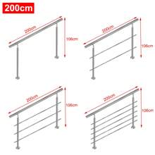 Stainless Steel Handrail Stair Railing Inside And Outside For Stairs, Parapet, Balcony - 200cm - View 2
