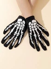 1双骷髅手指万圣节派对手套 - 手套 - 查看 8