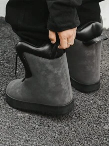 Giày bốt Chelsea đế thạch cao thời trang mới dành cho nam, mềm mại, chống trượt, bền, thoải mái - Xám - Xem 5