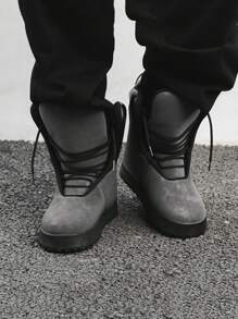 Giày bốt Chelsea đế thạch cao thời trang mới dành cho nam, mềm mại, chống trượt, bền, thoải mái - Xám - Xem 4