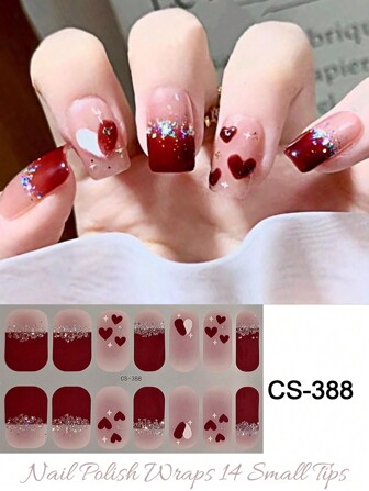 1 Sheet Colorful Creative Floral Pattern Nail Polish Stickers, Long-Lasting Self-Adhesive Nail Art Decals, Summer Nail Stickers, DIY Nail Decoration