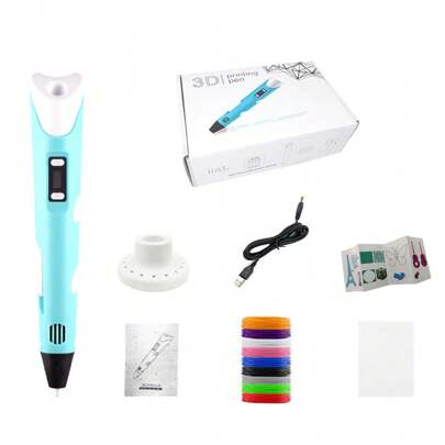 1 Uppsättningar Av 3D , Med 9-färg Och 3D Utskriftspenna Hållare , Målning Album , USB Kabel ,