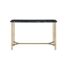Daxton - Faux Marble Top Sofa Table - Black - 黑色+木色如圖 - 查看 2