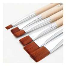 Kit Pincel Chato Sintético Condor Com 6 Unidades Ref 5502 Pintura Artística