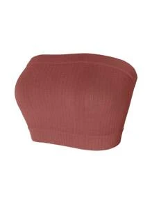 Set de 3 piezas Camiseta de tubo, camiseta sin tirantes y ropa interior para mujeres, sostenes bandeau sin costuras para partes superiores sin espalda, sin tirantes y sin hombros, para estudiantes y adolescentes