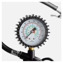 Compressed Air Tire Inflator Calibrated Pressure Gauge Manometer Car Air Pressure Gauge 15Bar 1/4 Inch Precision Pressure Tape With Flexible 35cm Long Hose - White - View 5