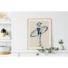 6 件套，无框架 8 英寸 X 10 英寸沿海孙女版画、沿海女牛仔海报、海滩房间装饰美学、少女卧室的海滩墙壁艺术、复古冲浪装饰艺术品