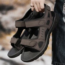 Sandalias para hombres, sandalias casuales para interiores/exteriores, sandalias de verano para hombres, sandalias cruzadas para hombres con suela gruesa, suave y cómoda, con correa ajustable de , tallas grandes para hombres, sandalias deportivas de verano para hombres, sandalias para mujeres, sandalias de senderismo para hombres, zapatos de agua, tallas del 39 al 47 - Marrón - Ver 7
