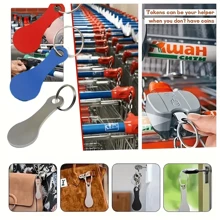 1/4 Stück Einkaufswagen Chips aus Edelstahl, Schlüsselanhänger, Supermarkt Einkaufswagen Chip, Einkaufs Chip