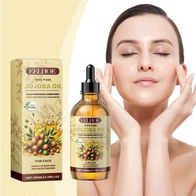 100ml Jojoba Face Massage Oil, Facial Moisturizing, Hydrating, Brightening, Firming Jojoba Essential Oil