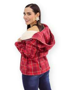 Women's Hooded Zippered Windbreaker Coat Jacket.