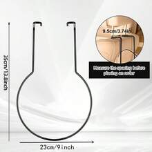 1 pieza Soporte de sombrero para coche, gancho de asiento de coche, estante de almacenamiento de sombrero doblado de metal, organizador de bolsa de almacenamiento - Negro - Ver 2