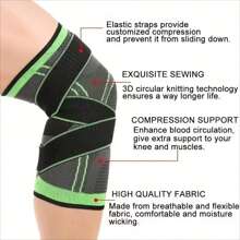 1pc Elastic Sports Knee Brace, Unisex, Breathable & Non-Slip, Warm Joint Protection, Suitable For Running, Cycling, Basketball, Hiking, Badminton And Other Sports - Multicolor - View 4