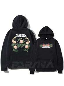 Tangyan Sweatshirt 100% Cotton Unisex Cold Weather Top - Fast Shipping - màu đen - Xem 2
