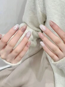 10PCS Short Oval Handmade Press On Nails For Party And Daily Wear,Autumn And Winter Nails,Pink Nail, Easy To Wear 10pcs Y2K Handmade Press On Nails,Autumn And Winter Style,Suitable For Girls And Women Festivals Parties And Daily Wear,Short Nails.