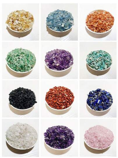 Tumbled Chips Stones Crushed Crystal Quartz, Asymmetrical Shaped Gravels Pebbles Healing Stones, DIY Smoothed Rocks For Potted Plant, Resin Art, Vase Fillers Aquarium Gravel Rocks (Pink)