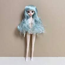 11.81 英寸全新漂亮瘦卡通 3D 动画脸梦幻眼睛 26 可爱扁平身体娃娃玩具带灵活关节，时尚女孩 Ob11 娃娃 BJD 娃娃爱好者，卡哇伊蛋糕模型烘焙