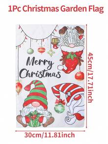 1 件圣诞主题花园旗，圣诞娃娃垂直风格欢迎冬季花园旗涤纶小庭院旗，圣诞节户外装饰季节性户外小旗帜，2025 新年礼物 - 聖誕娃娃 - 查看 3