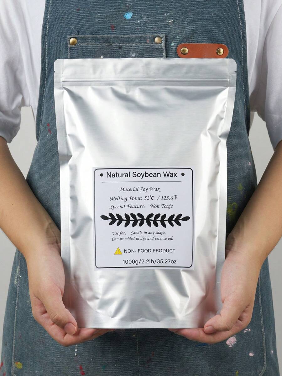 100克/1000克天然大豆蜡，用于DIY香薰蜡烛制作，1公斤/2.2磅/35.27盎司蜡烛制作材料