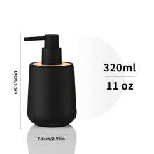 1 件现代哑光黑色皂液器适用于浴室和厨房，液体皂和洗洁精容器家居浴室装饰秋季装饰返校 - 黑色 - 查看 9