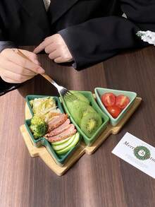CMYD Studio Khay đựng hình cây thông Noel sáng tạo, đồ ăn nhẹ, vỏ trái cây, đĩa đựng đồ trang trí phòng - Nhiều màu - Xem 3