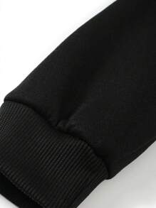 Áo nỉ dài tay màu đen cho bé gái tuổi teen, kiểu dáng thường ngày, họa tiết người bánh gừng dễ thương, thoải mái, phù hợp mặc hàng ngày vào mùa thu và mùa đông, cũng như dịp Giáng sinh. - màu đen - Xem 9