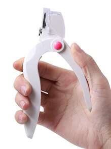 1pc White Professional One-Side Nail Clippers With Nail Positioning Nail Care Tool, Acrylic Rotary Nail Cutter For Nail Salon And Home Use,Nail Supplies,Nail Tools,Nail Art Tools,Back To School,Nails,Nail Tools For Press On Nails,Manicure Pedicure Tools