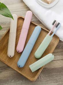 1/2pcs Portable Toothbrush Case, Travel Toothbrush Holder, Plastic Portable Toothbrush Carrying Case, Outdoor Bathroom Toothpaste Rack, Storage Box, Organizer, Travel Toiletry Cup, Dust-Proof Box, Bathroom Accessories, Washing Supplies, Travel Essentials, Beach, Summer, Business, Bathroom, School, Toiletries, Travel Accessories, Cruise Essentials, Vacation, Camping Supplies, Back To School, Holiday, School Supplies - Multicolor - View 9