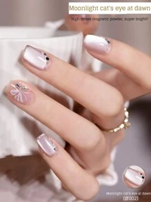 MISS SHAKA 10ml婚礼指甲高密度水晶蓝玻璃珠猫眼凝胶指甲油8色系列2025新款流行美白光疗凝胶白月光指甲油爆款美甲沙龙专用美甲家居DIY指甲设计女士女生美甲用品 - 彩色 - 查看 6