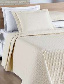 Madrid King\Queen\Double 3-Piece Bedspread 200 Thread Count 100% Percale Cotton - Embroidered Finish - Rơm - Xem 2