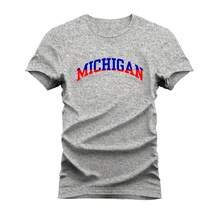 Michigan Unisex Cotton Printed Comfortable T-Shirt - 灰色 - 查看 1