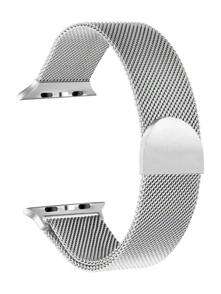 1 件男女米兰尼斯环表带兼容 S10 46 毫米 42 毫米 44 毫米 40 毫米 45 毫米 41 毫米 38 毫米 Ultra 2 49 毫米表带豪华磁性不锈钢网状表带适用于 Series 10 9 8 7 6 SE 5 4 3 2 1，时尚智能表带兼容 表带，手链表带配件，智能手表表带