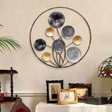 1pc Creative Vintage Metal Wall Decor, Home Decor For Living Room, Dining Room, Fireplace, Elegant Home Decor, Modern Wall Hanging,Home Decor ,Room Decor,Wall Decor Gifts Birthday Graduation - Gold - View 2