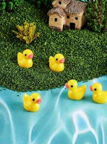 20入組迷你樹脂黃色小鴨飾品(單個尺寸:2cm*1.7cm),diy配件小鴨迷你童話園景水族館娃娃屋小型景觀裝飾配件模擬動物樹脂魅力工藝創意裝飾配件 - 黃色 - 查看 6