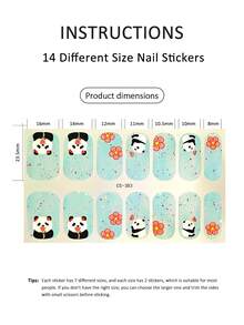 1张经典闪光渐变美甲贴纸，自粘式美甲装饰，适合家庭美甲沙龙DIY - 薄荷藍 - 查看 5