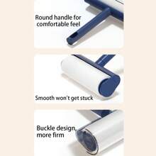 1Pc Portable Tearable Adhesive Lint Roller, Clothing Pet Hair Removal Roller For Dust And Hair Removal