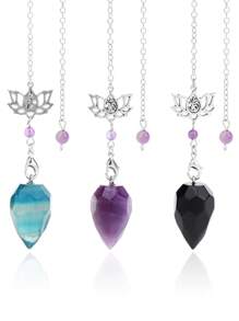 1 件装灵性水晶摆件，用于占卜灵气天然石虎眼石透明石英瑜伽神秘学摆件 H494 - Pendulum - 查看 3