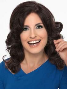 16 Inch Shawl Large Wave Roll Chemical Fiber Hair For With Bangs Fashion Women Synthetic Wig For Daily Or Holiday Party Halloween Costume Party Wear